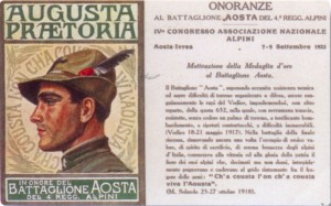 1923 Aosta, cartolina