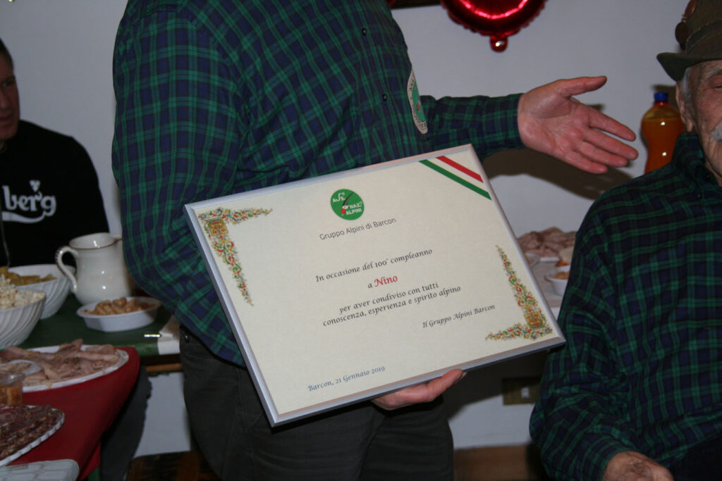Nino Gaio compie 100 anni
